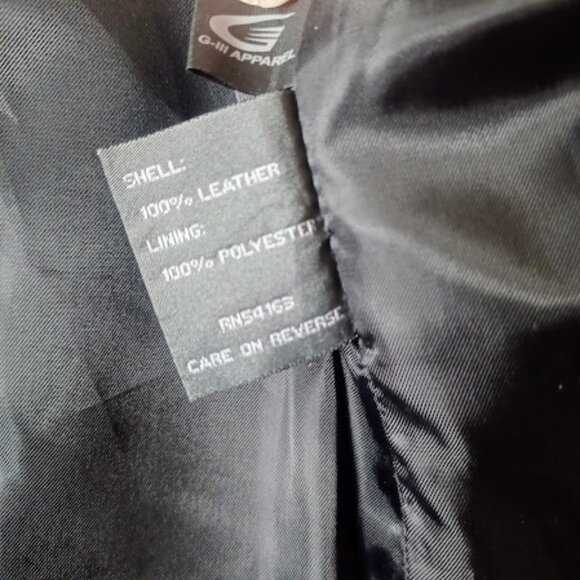 Kenneth Cole Reaction Leather Moto Jacket - Women's L - Black - Picture 11 of 12